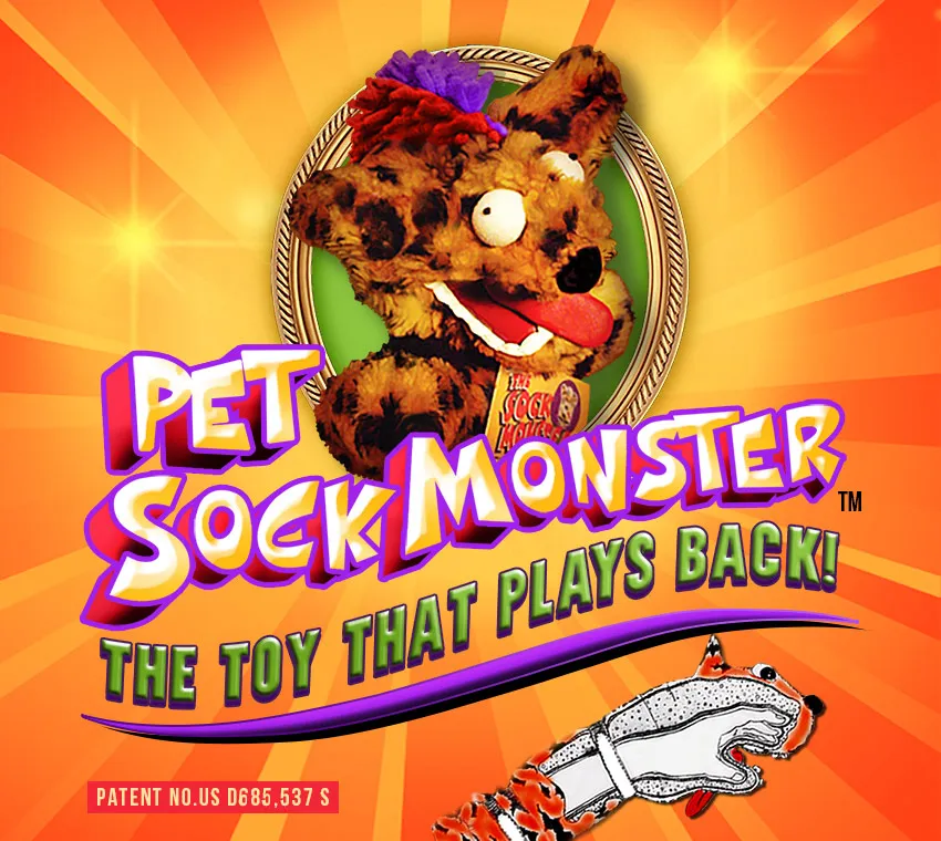 Pet Sockmonster | Interactive Pet Toy for Small Dogs & Cats